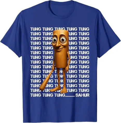 Tung Tung Tung Sahur Funny Italian Brainrot Meme Boys Kids T-Shirt Humor AI Y2k Design Graphic Outfit Short Sleeve Blouses Tees