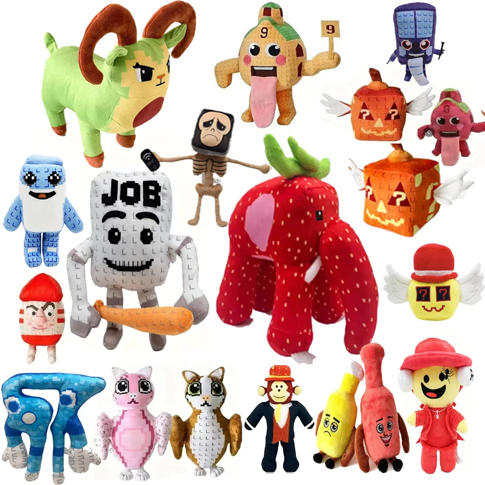 Steal a Brainrot Game Plush Cute Soft Stuffed Doll No. 9 House Peluche Cartoon 67 Plushie Toy Room Decor Kids Christmas Gift