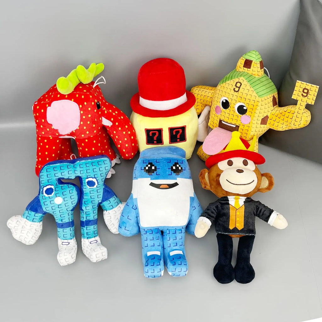 Cute Blue No. 67 Plush Toy Stuffed Doll Steal a Brainrot Game Character Collectible Soft Plushie Gift for Kid Birthday Christmas
