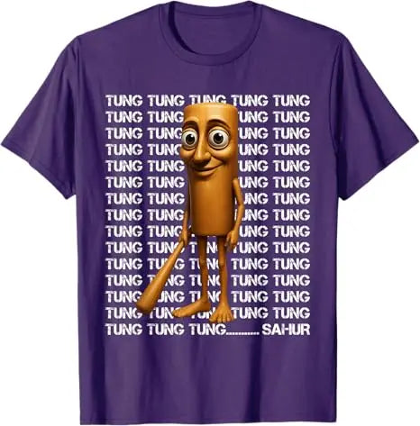 Tung Tung Tung Sahur Funny Italian Brainrot Meme Boys Kids T-Shirt Humor AI Y2k Design Graphic Outfit Short Sleeve Blouses Tees