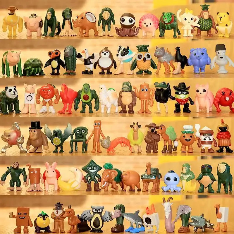 24pcs/set Italian Brainrot Tung Tung Sahur Model PVC Tung Sahur Action Figures Toys Collect Gifts