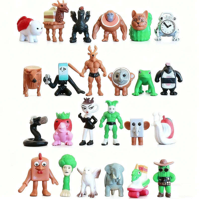 24pcs/set Italian Brainrot Tung Tung Sahur Model PVC Tung Sahur Action Figures Toys Collect Gifts