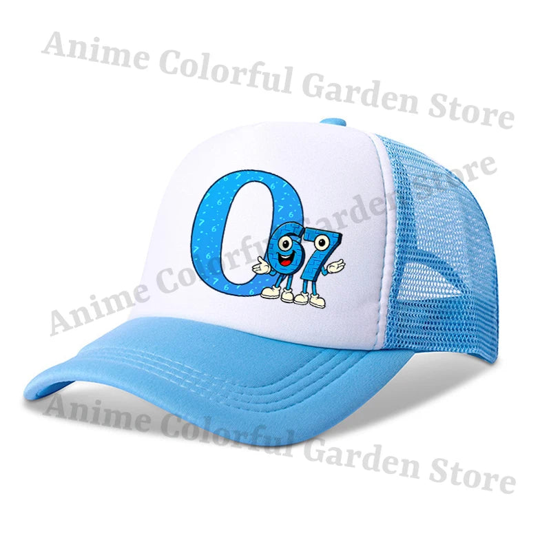 Steal A Brainrot Parent Child Baseball Cap 67 Six Seven Anime Letter Printed Flat Caps Men Women Kid Summer Sunshade Hip Hop Hat