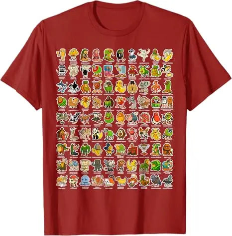 Italian-Brainrot Gen Z Funny Meme 90 Brainrot Characters T-Shirt Boys Fashion Comics Graphic Outfit Kids Y2k Streetwear Tee Tops