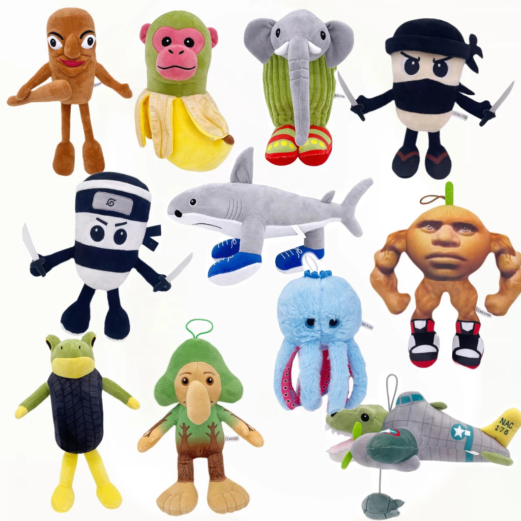 Tralalelo Tralala Plush Toy Tungtungtung Sahur Plush Italian Brain Rot Animals SHARK Anime Plush Plushie Stuffed Dolls Toy Gifts