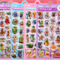 4pcs Italian Brainrot 3D Relief Stickers Tung Tung Tung Sahur Funny Animal Bubble Decals Phone Case Laptop Decoration Sticker