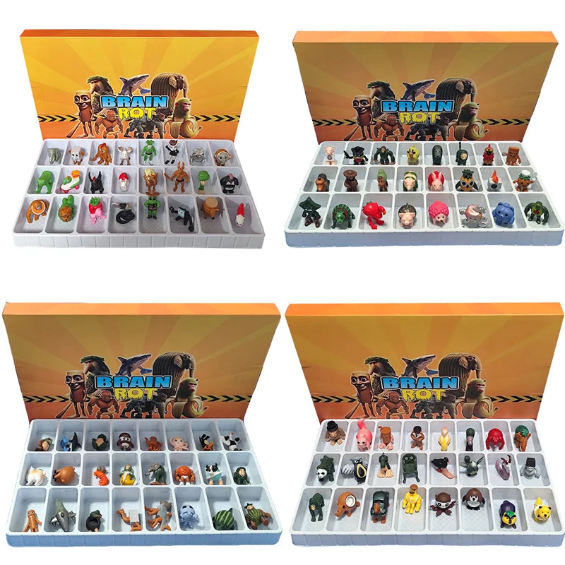24pcs/set Italian Brainrot Tung Tung Sahur Model PVC Tung Sahur Action Figures Toys Collect Gifts