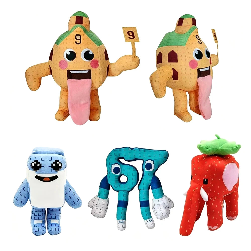 Steal a Brainrot Game Plush Cute Soft Stuffed Doll No. 9 House Peluche Cartoon 67 Plushie Toy Room Decor Kids Christmas Gift