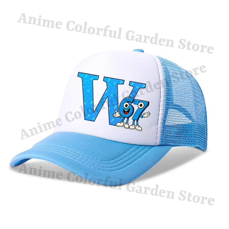 Steal A Brainrot Parent Child Baseball Cap 67 Six Seven Anime Letter Printed Flat Caps Men Women Kid Summer Sunshade Hip Hop Hat