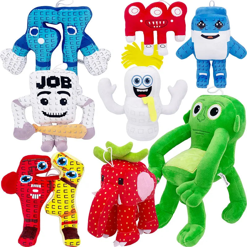 Cute Blue No. 67 Plush Toy Stuffed Doll Steal a Brainrot Game Character Collectible Soft Plushie Gift for Kid Birthday Christmas