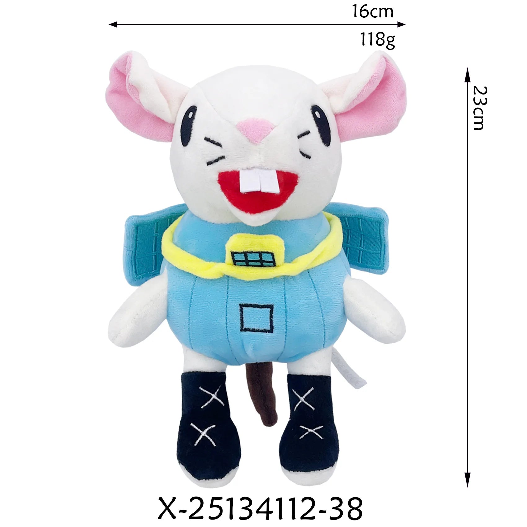 Cute Blue No. 67 Plush Toy Stuffed Doll Steal a Brainrot Game Character Collectible Soft Plushie Gift for Kid Birthday Christmas