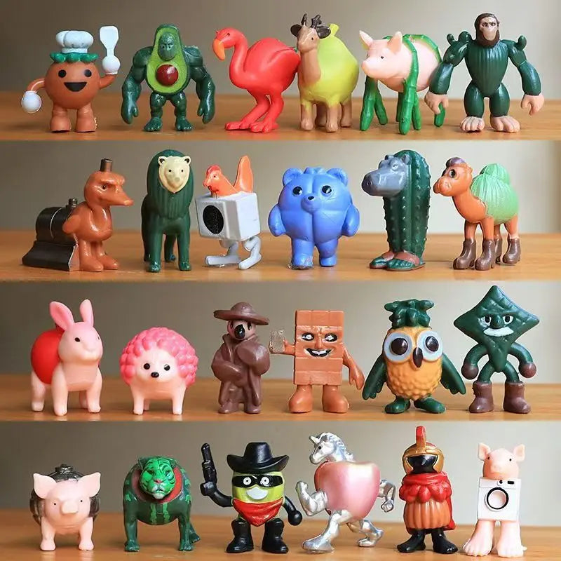 24pcs/set Italian Brainrot Tung Tung Sahur Model PVC Tung Sahur Action Figures Toys Collect Gifts