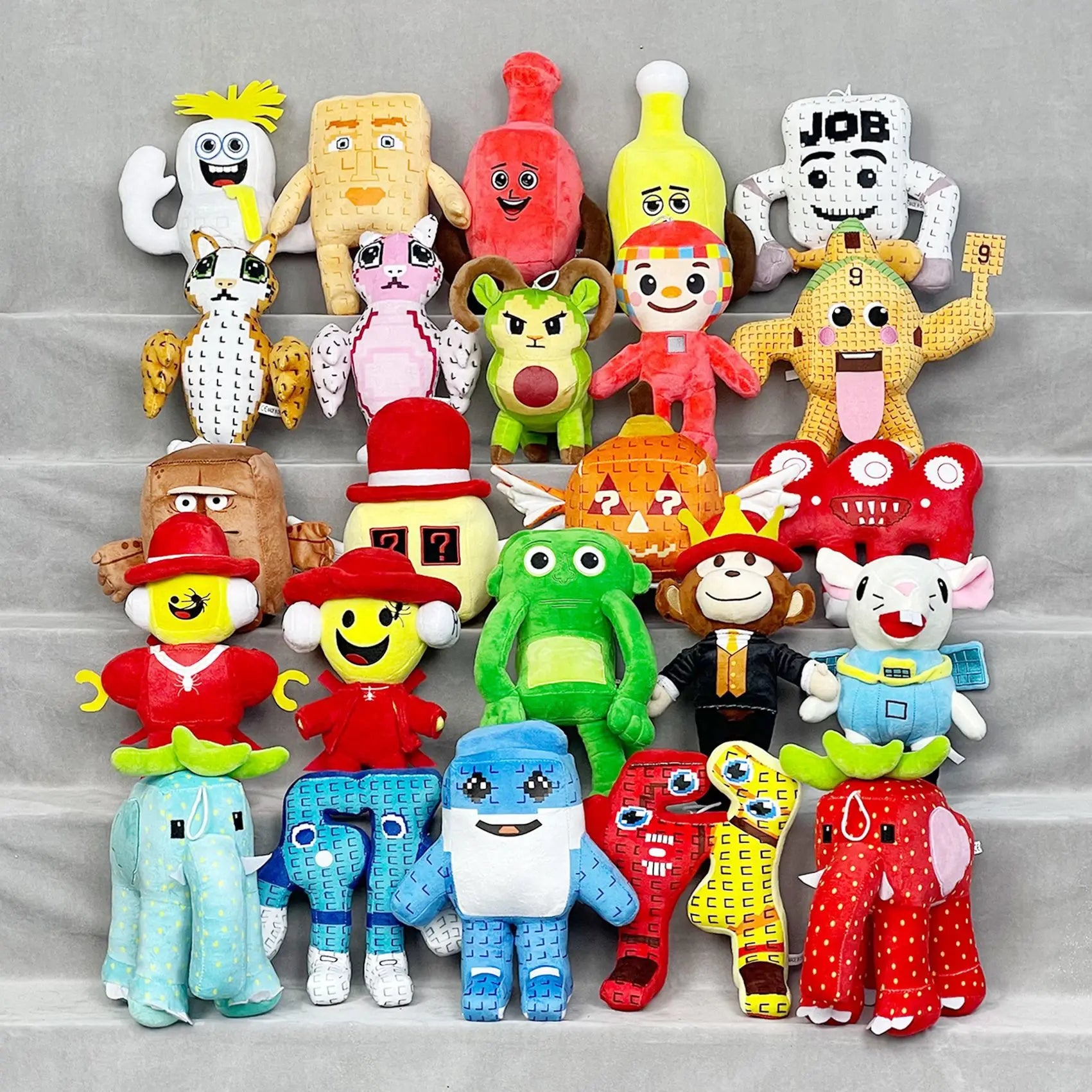 Cute Blue No. 67 Plush Toy Stuffed Doll Steal a Brainrot Game Character Collectible Soft Plushie Gift for Kid Birthday Christmas