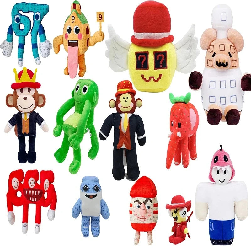 NEW Steal A Brainrot Esok Sekolah Plush Sammy Jandel Strawberry Elephant Plushie Cute No. 9 House Stuffed Doll Toy Fans Gift